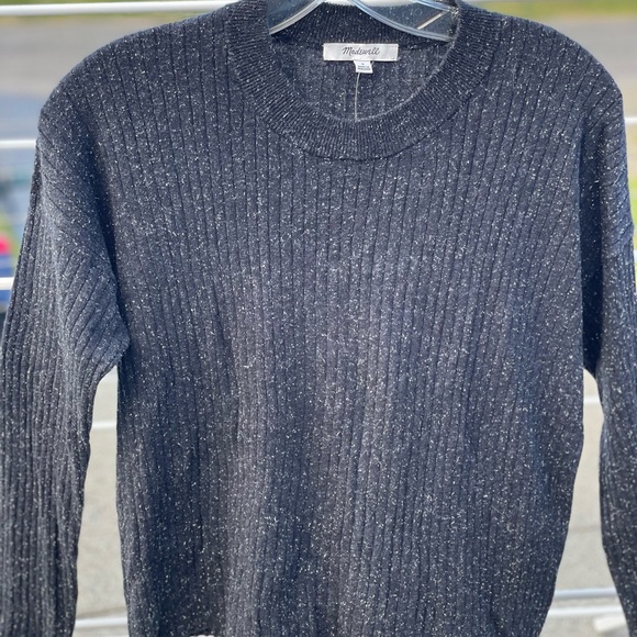 Madewell Sweaters - Madewell Black Speckled Ribbed Sweater NWT